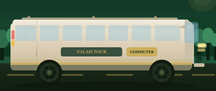 Ilustrasi Toyota Hiace Commuter Falah Tour